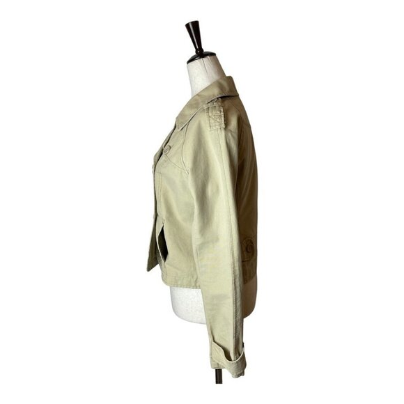 American‎ Eagle Outfitters Tan Cotton Collared Button Front Pea Coat Size S - Picture 3 of 11